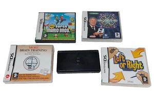 Nintendo DS Lite Schwarz mit 4x Spielen Slim Design Touchscreen Dual Screens WiFi - Bild 1 von 18