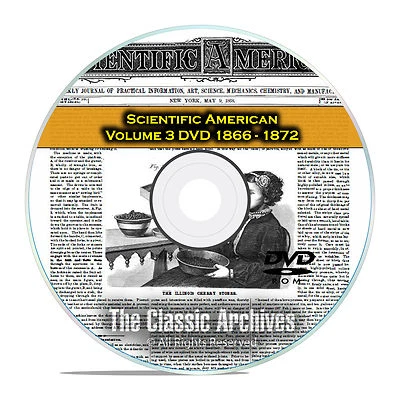 Scientific American, 334 Back Issues, 1866-1872, Vol 3, Patents, DVD - Image 1 of 4