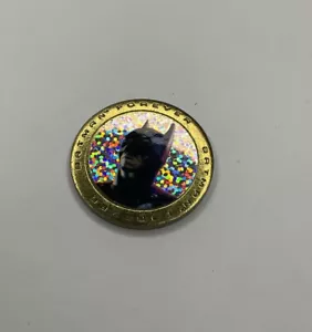 1995 Skycaps DC Comic "Batman Forever"" Moneta Ottone Pog Striker - Batman - Foto 1 di 3