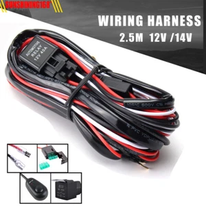 12V 40A Wiring Harness Kit Fuse ON OFF Switch Relay For LED Fog Work Light Bar - Picture 1 of 10