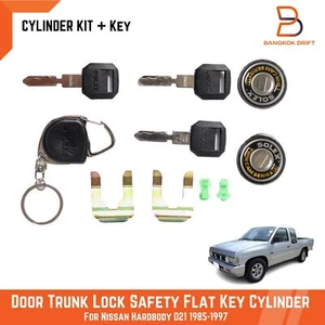 Solex 2 Doors LH RH Lock Safety Flat Key Cylinder For Nissan NAVARA D21 1986-97 - Picture 1 of 3