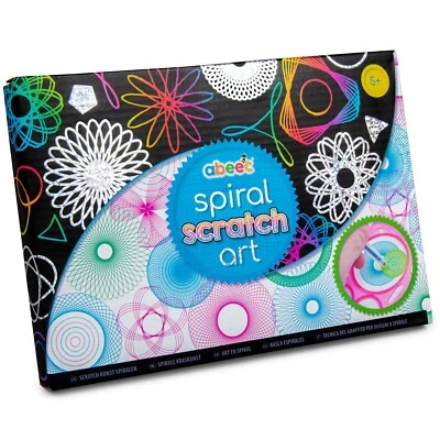 ABEEC Spiral Scratch Art - Attività Artigianali per Bambini - Set Scratch Art per Bambini