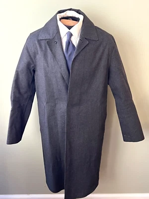 Rare Mackintosh Loro Piana Wool Rain Coat Raglan Purple Lining Slim 40US/50EU Foto 1 de 4