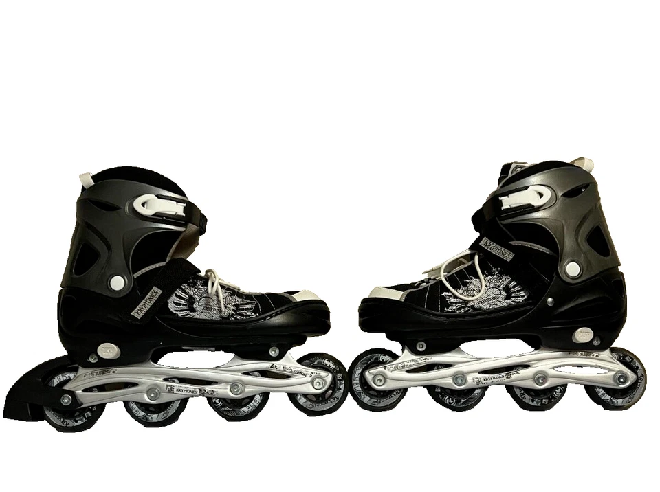 Kryptonics Vicious Inline Black White Roller Skates Rollerblades adult 10-11 - Image 1 of 4
