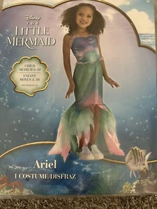 New! The Little Mermaid Costume Dress Girls Medium 8-10 Ariel Halloween Shimmery - Picture 1 of 8