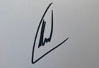 Hand signed white card of MANUEL NEUER, BAYERN MUNICH FC autograph