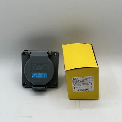 Receptáculo hermético Hubbell Hbl2720sw 30A Twist-Lock 3P 4W 250Vac Foto 1 de 4