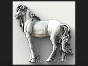 3D Model STL File for CNC Router Laser & 3D Printer Horse 8