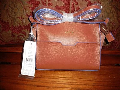 Lodis Zoey May Crossbody Handbag British Tan & Cobalt NWT MSRP $172 LAST ONE !! - Imagem 1 de 4