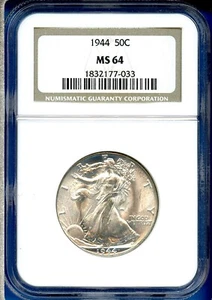 1944 P NGC MS64 Walking Liberty Half Dollar 50c US Mint Silver Coin 1944-P MS-64 - Picture 1 of 3
