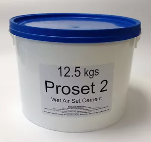 CEMENTO FUOCO 12,5kg PROSET FORNO 2 FUOCHI MATTONI REFRATTARIO FORNO PIZZA (65566) - Foto 1 di 1