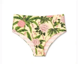 Damen Agua Bendita Blumen/Streifen Wende Hohe Taille Freche Bikinihose XXL - Bild 1 von 12