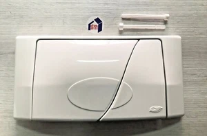 CPLACC2T - PLACCA BIANCA LUCIDO ZETA PER CASSETTA INCASSO WC BAMPI 2 TASTI - Foto 1 di 2