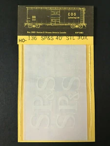 Juego de vagones de carga SPOKANE PORTLAND & SEATTLE Lettering Dry Transfers escala HO #136 CDS - Imagen 1 de 3