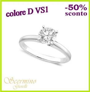 HALBKARAT DIAMANT RING AUS 18K WEISSGOLD ZERTIFIKAT - Bild 1 von 5