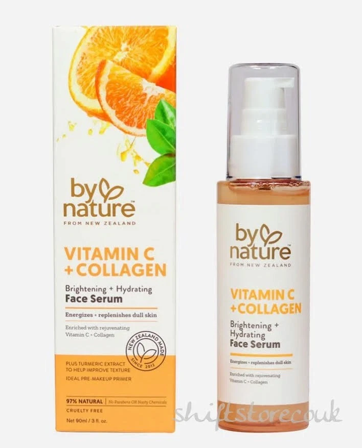by nature Vitamin C + Collagen nBrightening & Hydrating Face Serum 90ml - Image 1 of 1