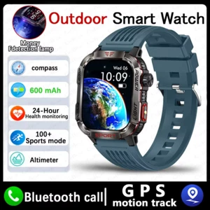 New for Huawei Xiaomi Military GPS Smart Watch Men Flashlight Compass Waterproof - Picture 1 of 12