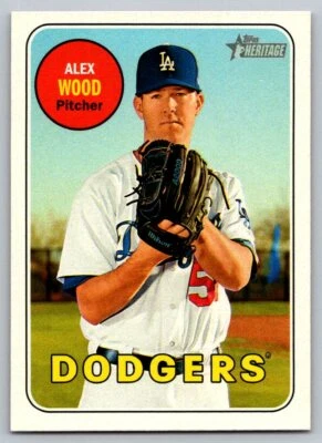 2018 Topps Heritage Base #263 - Alex Wood - Los Angeles Dodgers - Image 1 of 2