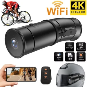 Helmkamera Motorrad Dashcam WIFI HD Video Recorder Dual-Objektiv DVR Nachtsicht - Bild 1 von 14