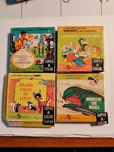 Lot Of 4 Super 8 mm Walts Disney Films - Picture 1 of 7