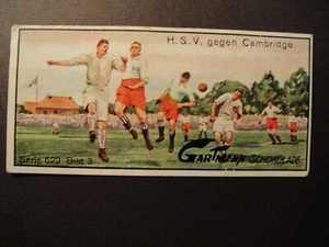 GARTMANN CHOCOLATE FOOTBALL MATCH H S V GEGEN CAMBRIDGE vs HAMBURG SPORTVEREIN - Picture 1 of 4