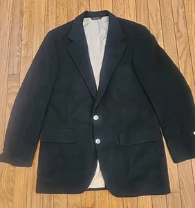 ACTWU Workers Union USA Herren Gr. L40 Schwarz 100% Kaschmir 2 Knopf Blazer Sakko - Bild 1 von 18