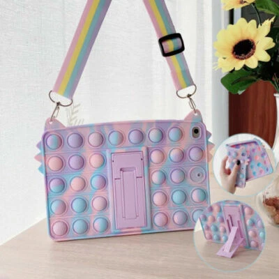 Pop Fidget Toys Push It Bubble Case Cover For iPad 5 6 7 Gen Air 2 3 Mini Pro 11 - Image 1 of 4