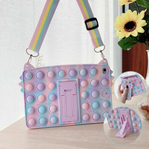 Pop Fidget Toys Push It Bubble Case Cover For iPad 5 6 7 Gen Air 2 3 Mini Pro 11 - Image 1 of 4