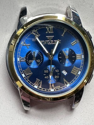 FNGEEN Chronograph Style Watch Blue and Gold dial Date - Image 1 of 2