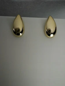 Gold or Silver Teardrop STUD Womens Earrings - Cute Jewellery Gift For Her - Picture 1 of 5