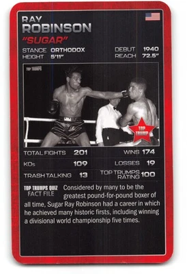 2024 SUGAR RAY ROBINSON Top Trumps Boxing Card BOXING ICONS - Image 1 of 2