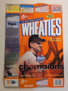 Wheaties Joe Torre World Series Champions Empty Cereal Box Flat - Yankees ⚾ - Picture 1 of 2