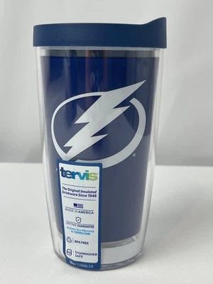 NUEVO vaso aislado Tervis 16 oz Tampa Bay Lightning Hockey + tapa sin BPA Foto 1 de 3