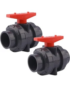 2 Pack of 2" Full Port True-Union UPVC Ball Valve DN50 200PSI S1 Open box - Picture 1 of 5