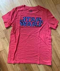 STAR WARS Kids XL T Shirt Red With Reversible/color changing Sequins Cotton Poly - Picture 1 of 7