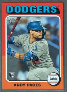 2024 Topps Heritage High Number Andy Pages Rookie #696 Dodgers RC QTY - Foto 1 di 2