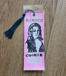 Cookie Mueller Bookmark - Block Printed - Two Sided - Picture 1 of 4