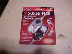 2 pack Swiss Tech Carabiner Micro Light -Colors Vary-Sorry, No Color Choice - Picture 1 of 2