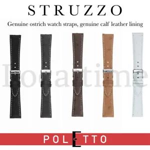 Handgefertigte STRUZZO Original STRAUSS Leder Uhrenarmbänder von CRUTINI POLETTO Italien - Bild 1 von 22