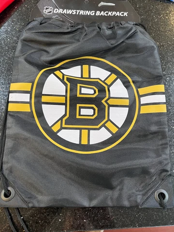 Boston Bruins NHL team Logo Drawstring Backpack Foco Cover
