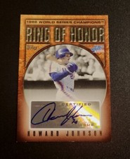 2008 Topps Ring Of Honor Howard Johnson Auto 1986 World Series Champs Mets
