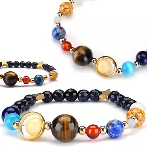 Kristall Chakra Heilung Edelstein Armband Handarbeit Natursteine Perlen Reiki Geschenk - Bild 1 von 8