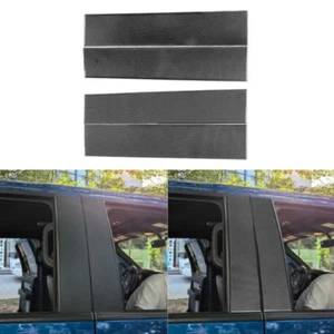 Soft Carbon Fiber Car Exterior B Pillar Cover Trim For Ford F-150 2009-14 Raptor - Picture 1 of 9