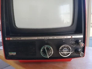 Hitachi CU-110 Solid State TV Red Very Rare Hard To Find collectible - Picture 1 of 5