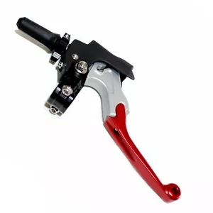 RED CNC Fold Unbreakable Clutch Lever Perch Assembly PIT PRO MX Dirt Bike - Picture 1 of 5