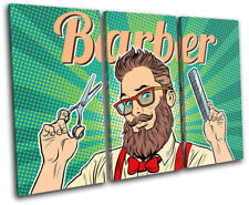 Hipster Male Grooming Barber Shop Urban TREBLE LONA pared arte Foto impresion