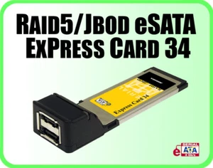 Addonics RAID5/JBOD eSATA ExpressCard 34 - (ADEXC34R5-2E) - OPEN BOX - Picture 1 of 5