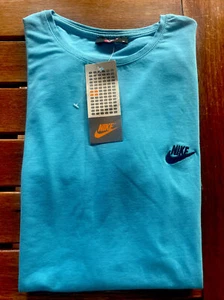 Maglia NIKE Taglia S Uomo Cotone Azzurro T-shirt Sportiva Man - Foto 1 di 1