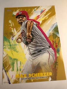 2020 Topps Inception Jumbo 5x7 Max Scherzer Nationals 5 10/10