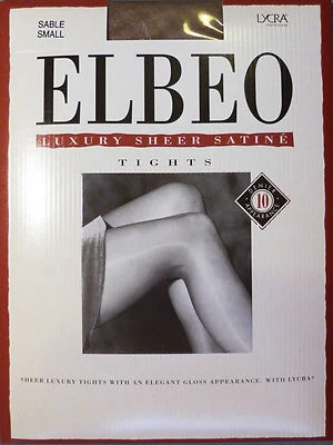 Elbeo Small Size Luxury Sheer Satine Gloss 10 Denier Tights with Lycra
